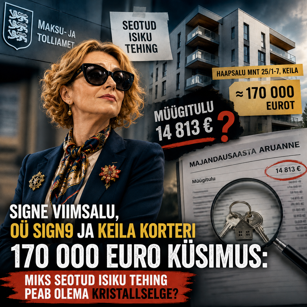 Signe Viimsalu, OÜ Sign9 ja Keila korteri 170 000 euro küsimus: miks seotud isiku kinnisvaratehing peab olema kristallselge?